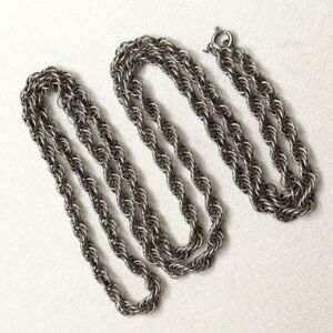 Vintage B.A.B. Sterling Silver 5.1mm Rope Chain Necklace 31”